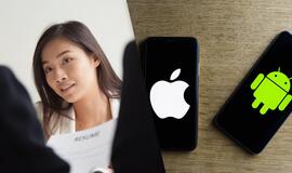 „iPhone“ ar „Android“