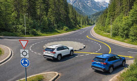 Kas pagal taisykles turi pravažiuoti pirmas išvažiuojant iš žiedinės sankryžos?