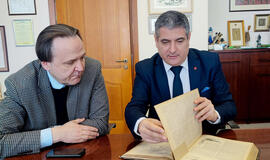 Neringos savivaldybės vicemeras Narūnas Lendraitis ir meras Darius Jasaitis