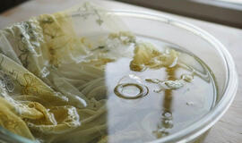 geltonai pilkas tiulis taps baltesnis už pirmąjį sniegą