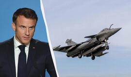 Macronas pareiškė, kad naikintuvai „Rafale“ Ukrainos danguje turėtų pasirodyti 2028–2029 metais
