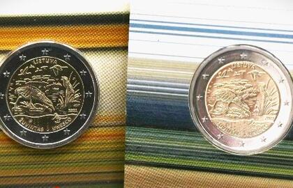 Už 2 eurų brokuotą proginę monetą siūlo 2000 eurų