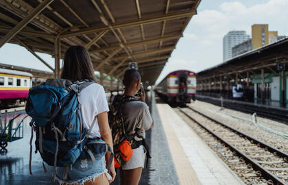 Kelionės traukiniais.