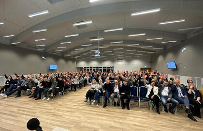 PARTIJA. Klaipėdos piliavietėje šeštadienį vykusiame partijos „Nemuno aušra“ steigiamajame susirinkime dalyvavo apie 290 steigėjų. „Facebook“ nuotr.