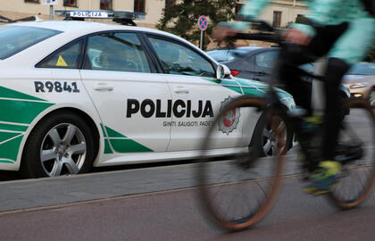 Dviratininkas, policija