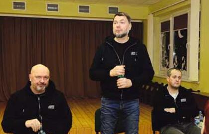 Į susitikimą atvyko UAB „Memel Tactical group“ atstovai (iš kairės) direktorius Robertas Švanys, projektų vadovas Algimantas Poška ir direktoriaus pavaduotojas Saulius Bardauskis.