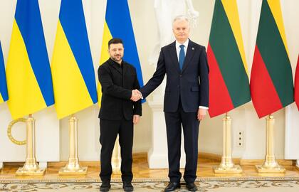 Oficiali Ukrainos pirmosios poros pasitikimo ceremonija. ELTA / Ervin Rauluševičius