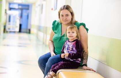 Gustė su mama Deimante