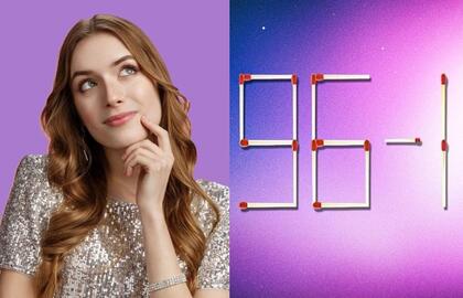 Reikia išbraukti 2 degtukus, kad lygybė taptų teisinga