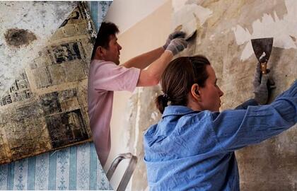 Laikraščių klijavimas ant sienų