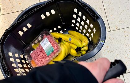 Pirkinių krepšelis, maisto produktai, parduotuvė