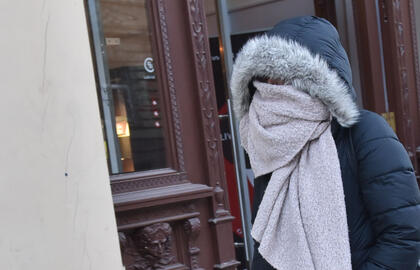 Šaltis, žiema, moteris