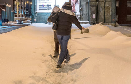 Sniegas, šaligatviai