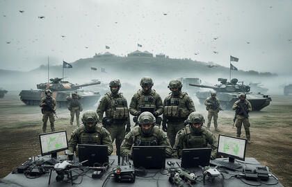 ukrainos dronu operatoriai