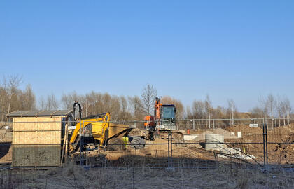 Vilkijos gatvėje jau vyksta naujo socialinio būsto statybos darbai.