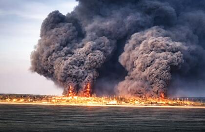 Degantys naftos rezervuarai