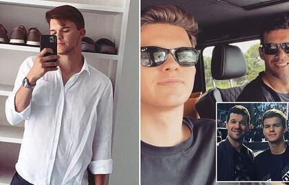 Emilio Ballackas kartu su tėčiu Michaelu