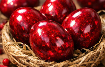 Kiaušiniai kaip rubinai: