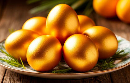 Auksiniai kiaušiniai Velykoms