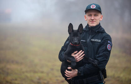 Pagausėjo pajūrio policijos gretos: tarnyba pradeda naujas keturkojis kolega