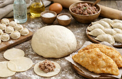 Geriausia tešla koldūnams, virtiniams ir čeburekams