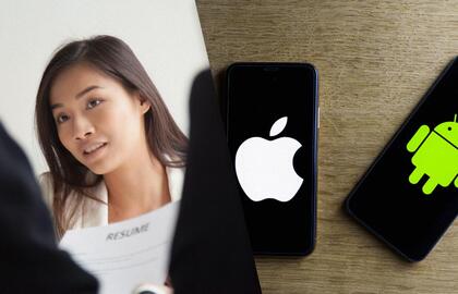 „iPhone“ ar „Android“