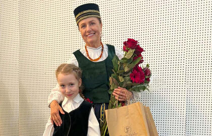 Rima Spalinskienė  su anūke Matėja