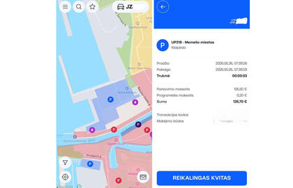 Klaidos UNIPARK parkavimo sistemoje