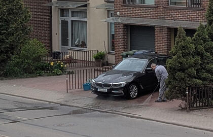 Automobilis, gatvė, kiemas, plovimas