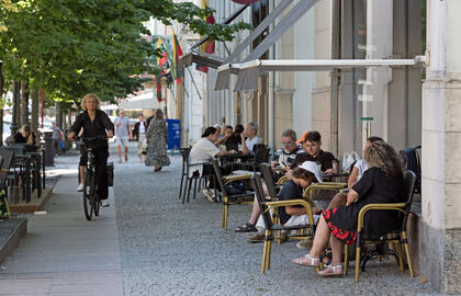 Žmonės, Klaipėda, senamiestis, kavinės