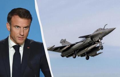 Macronas pareiškė, kad naikintuvai „Rafale“ Ukrainos danguje turėtų pasirodyti 2028–2029 metais