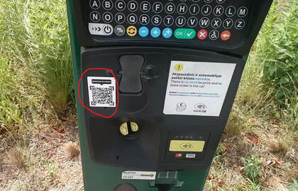 parkomatas, QR kodas