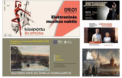 Renginiai Klaipėdoje ir aplink: ką veikti artimiausiomis dienomis
