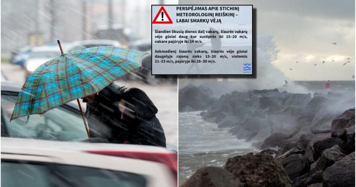 Po žinios apie itin smarkų vėją – naujausia informacija: be elektros liko beveik 6 tūkst. klientų