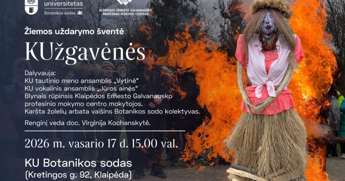 Klaipėdos universiteto Botanikos sodas kviečia švęsti Užgavėnes
