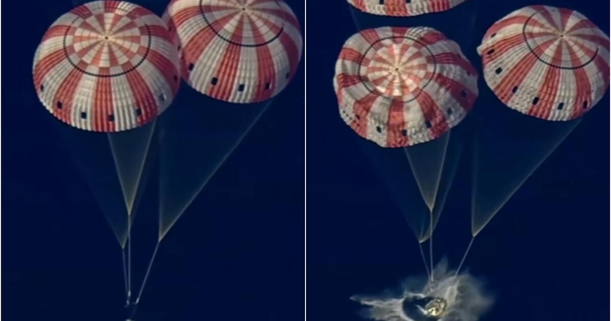 Apskridę Mėnulį, „Artemis II“ astronautai sėkmingai sugrįžo į Žemę