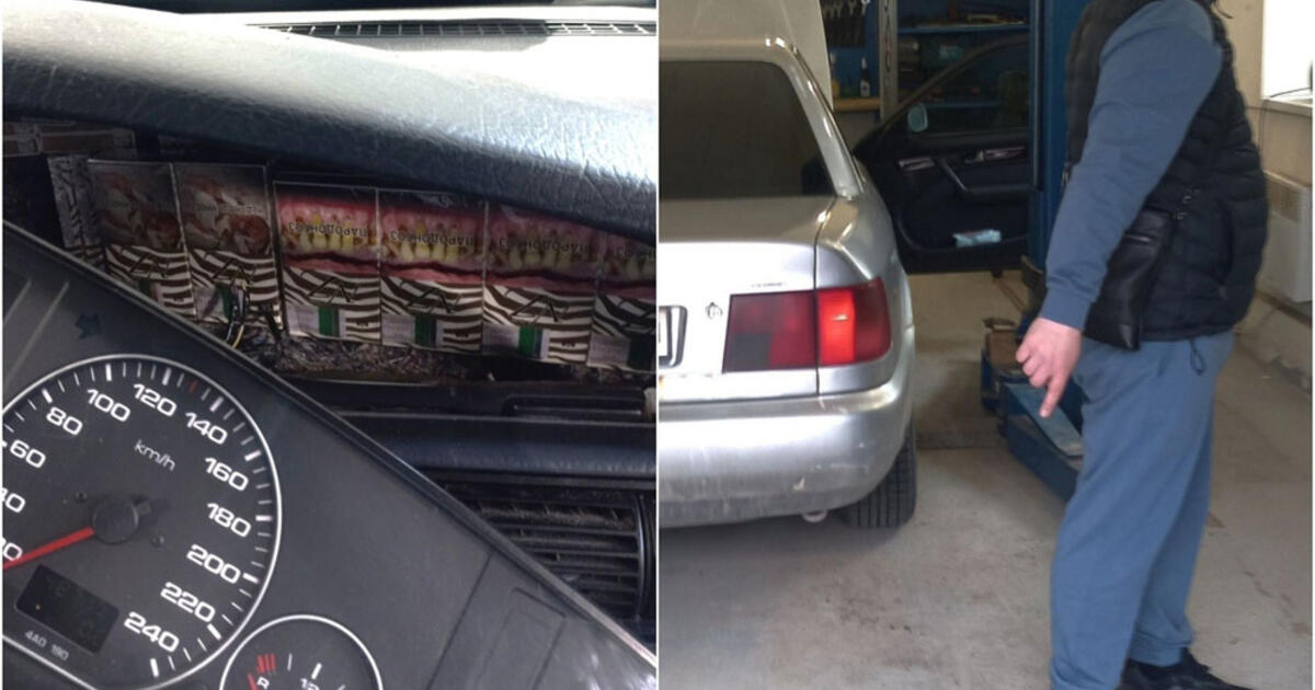 Dieveniškių kilpoje pasieniečiai sulaikė automobilį su slėptuve cigaretėms