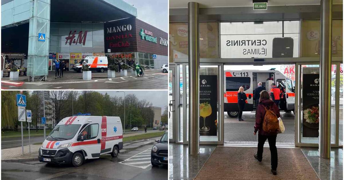 Prie „Akropolio“ – du medikų ekipažai, avarija ir suteikta skubi pagalba (video)
