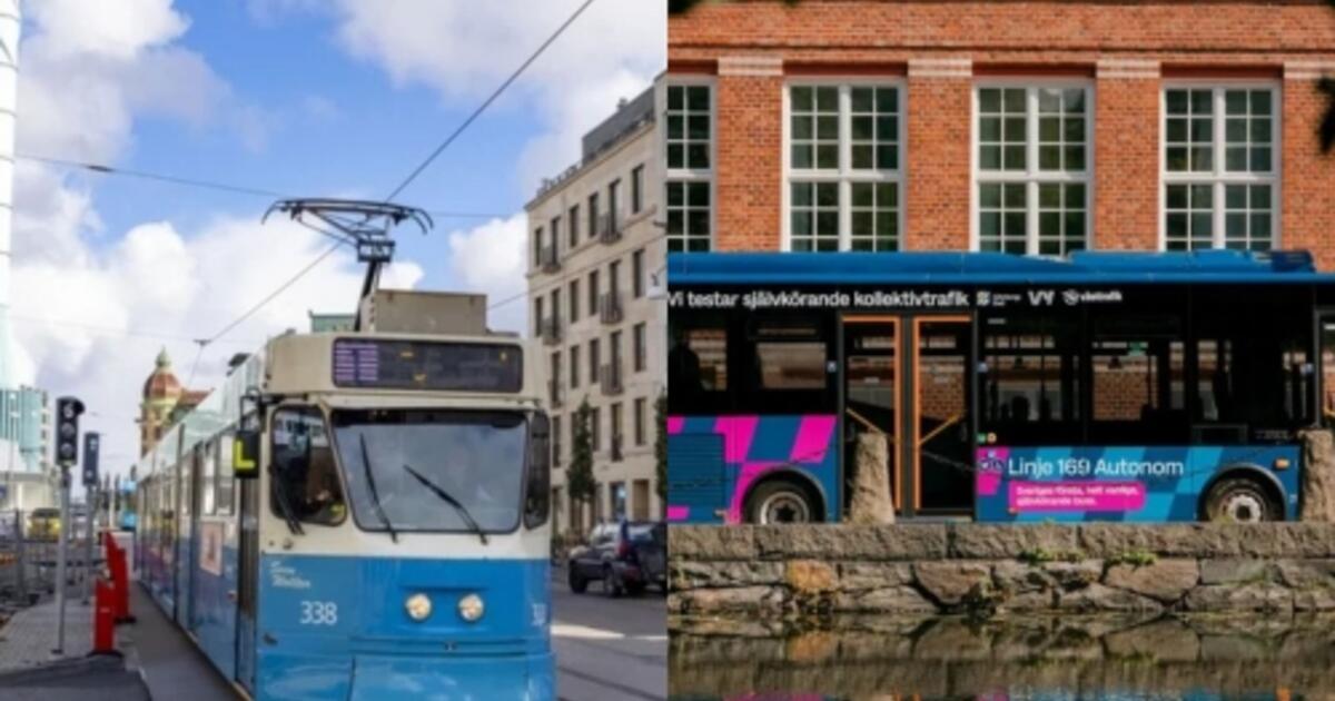 Švedijoje autonominis autobusas pačią pirmą dieną susidūrė su tramvajumi