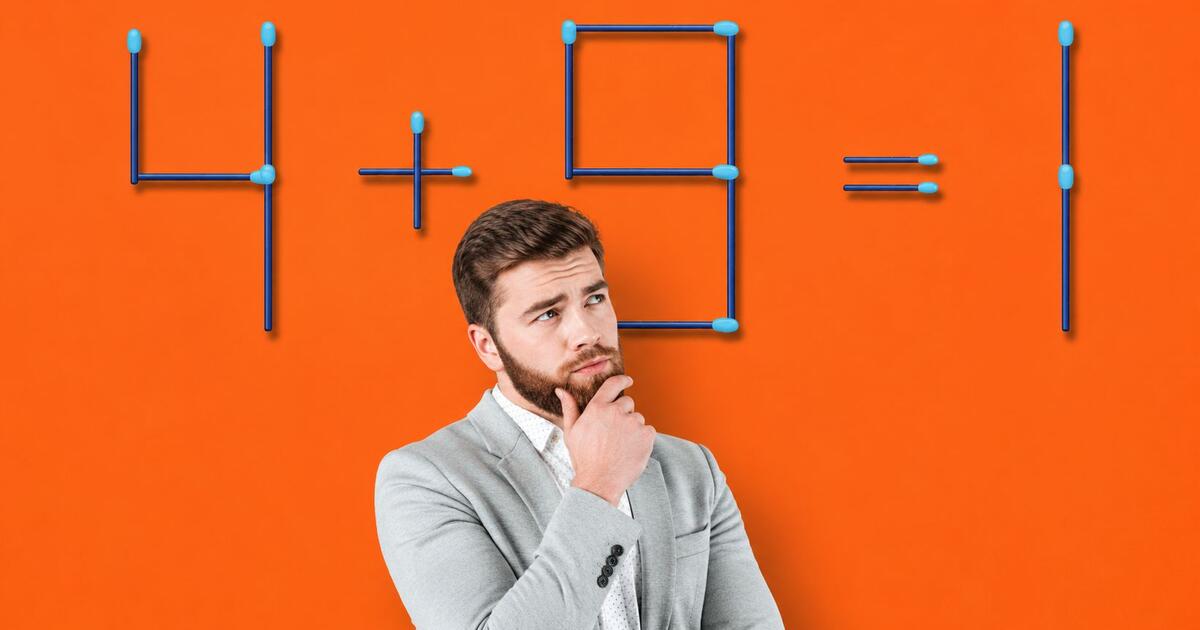 Kurį degtuką reikia perkelti, kad lygtis taptų teisinga: 7 sekundžių IQ testas
