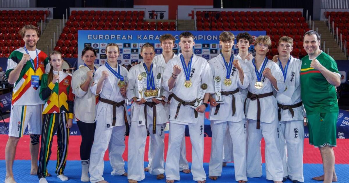 Karate mokyklos „Shodan“ auklėtiniai – tarp 2026 metų Europos kyokushin karate čempionato lyderių: komanda suspindo visų spalvų medaliais