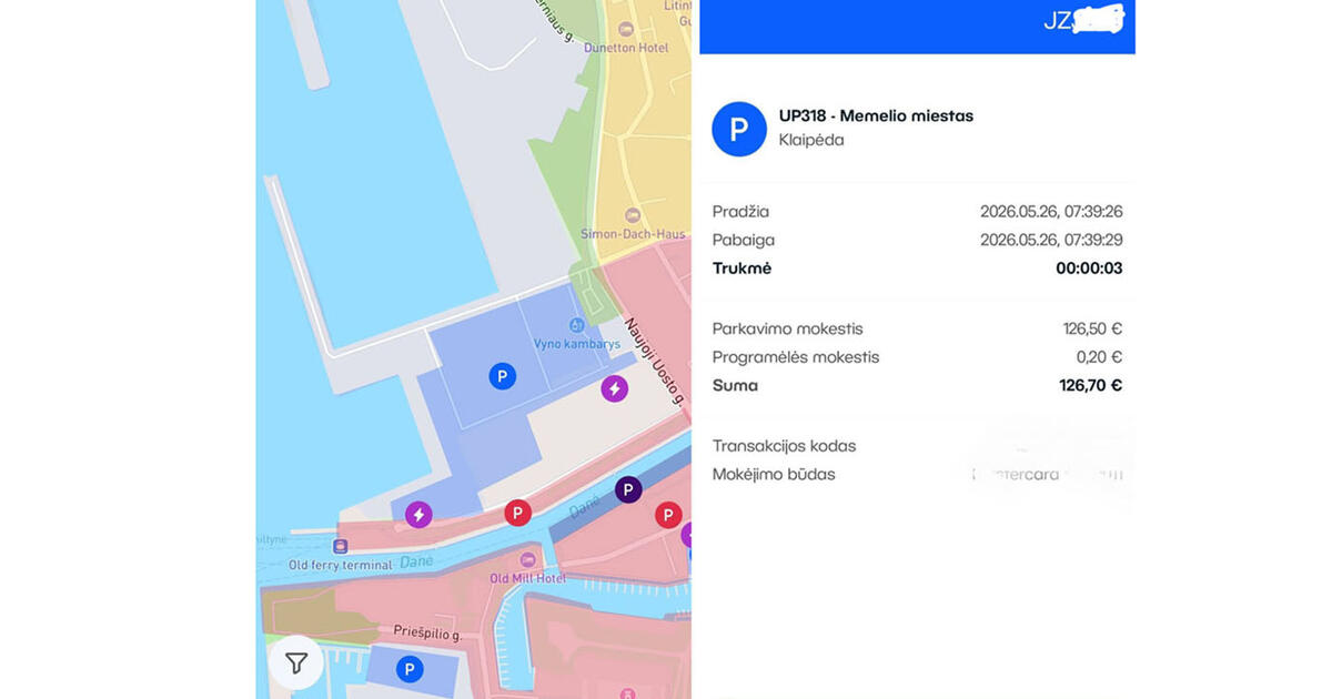 Parkavimo sistemos klaidos - pinigus ima už nieką ir grąžina