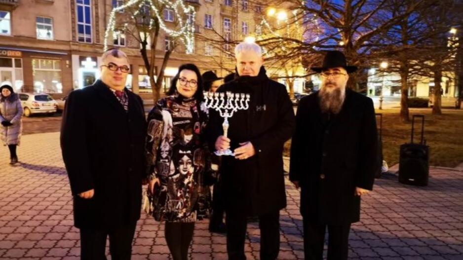 Klaipėdoje įžiebta didžioji menora