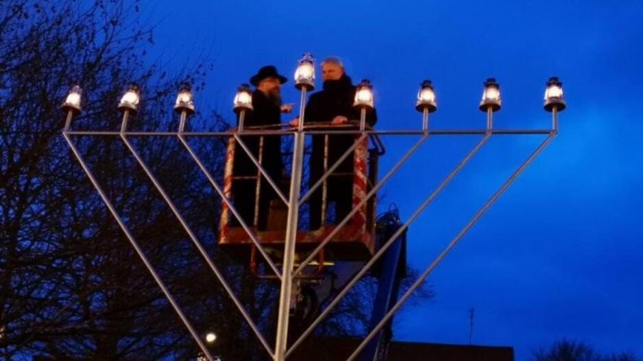 Klaipėdoje įžiebta didžioji menora