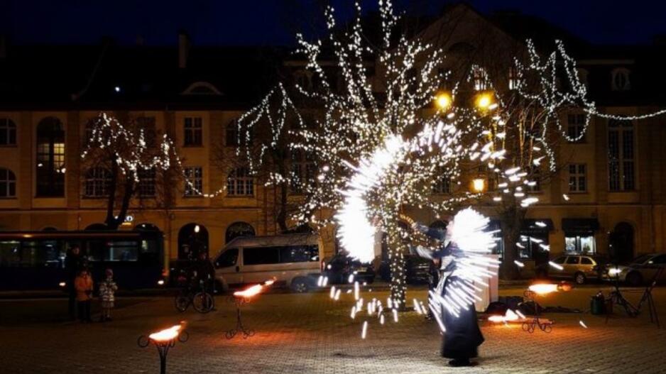 Klaipėdoje įžiebta didžioji menora