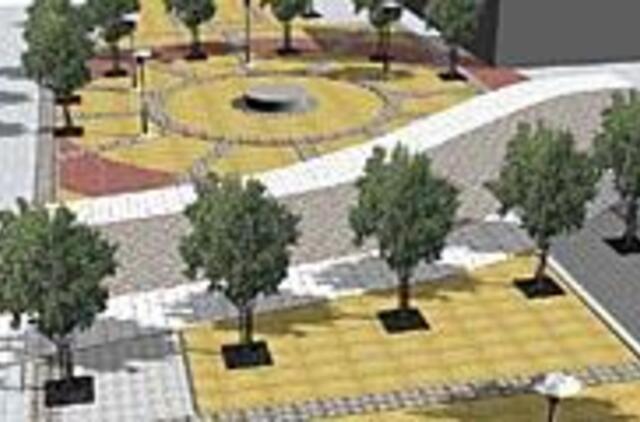 M. Mažvydo alėjoje - budelio kaladė 