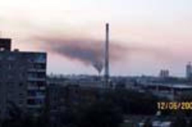 Dūmai virš Klaipėdos - dėl avarijos 