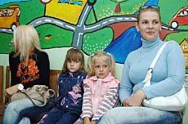 Į polikliniką plūstelėjo darželinukai 