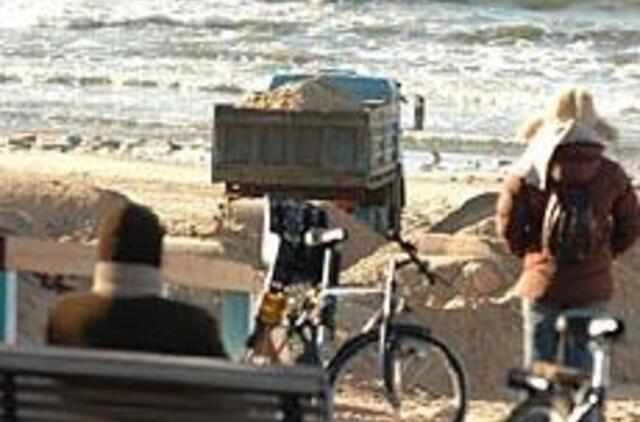 Palangos paplūdimius gelbės žemsiurbė