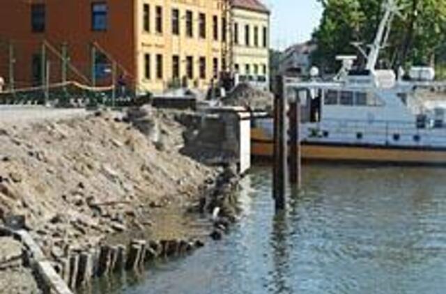 Apgriuvusi krantinė laukia specialistų vertinimo 